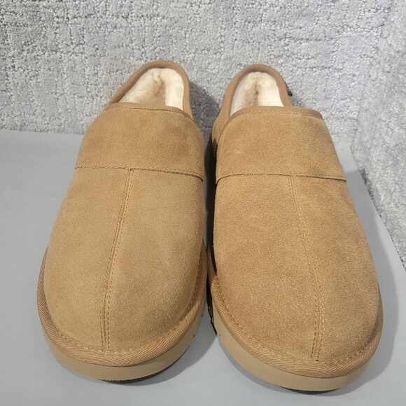 UGG Leisure Men's Sizes 12 US Chestnut Suede Shearling Waterproof Slippers. - Picture 10 of 12
